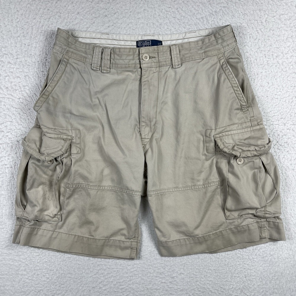 Polo Ralph Lauren Cargo Shorts Mens 36 Beige Classic Gorpcore Utilitarian Rugged